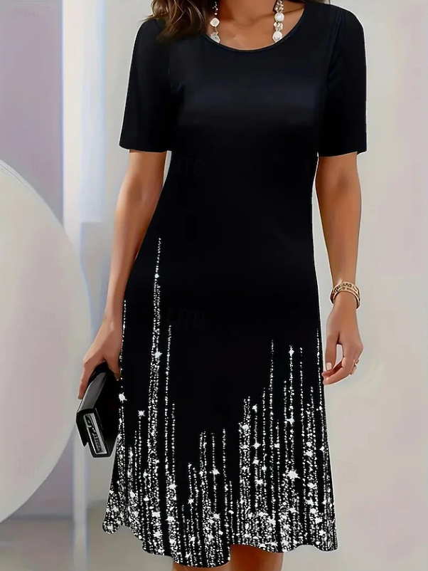 Maisie | Classic Sparkle Hem Midi Christmas Dress