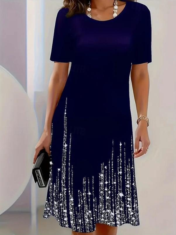 Maisie | Classic Sparkle Hem Midi Christmas Dress