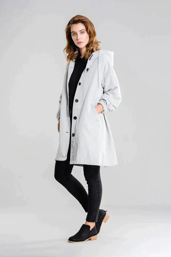 Maisie | Refined Hooded Waterproof Jacket with Button Front