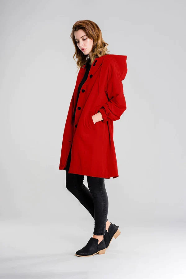 Maisie | Refined Hooded Waterproof Jacket with Button Front