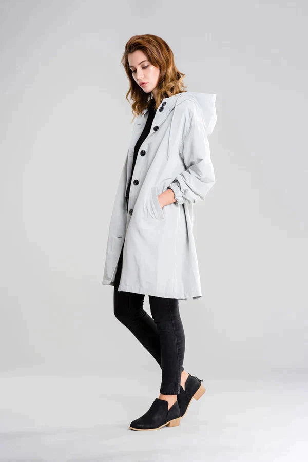 Maisie | Refined Hooded Waterproof Jacket with Button Front
