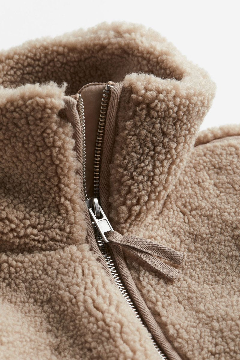 Maisie | Relaxed Fit Teddy Fleece Zip-Up Jacket