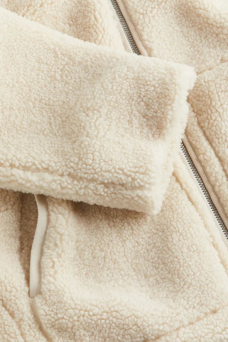 Maisie | Relaxed Fit Teddy Fleece Zip-Up Jacket