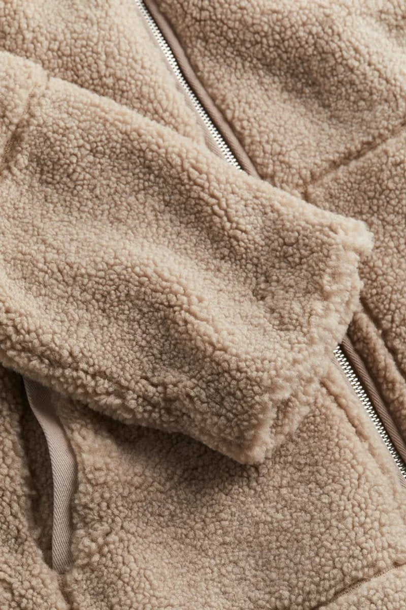 Maisie | Relaxed Fit Teddy Fleece Zip-Up Jacket