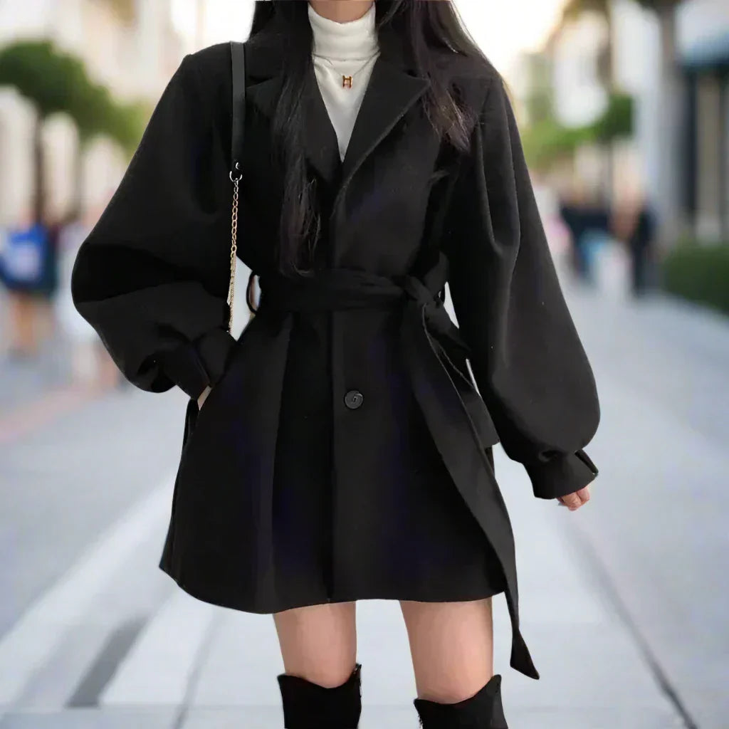 Margot | Graceful Belted Trench Coat with Tie Waist