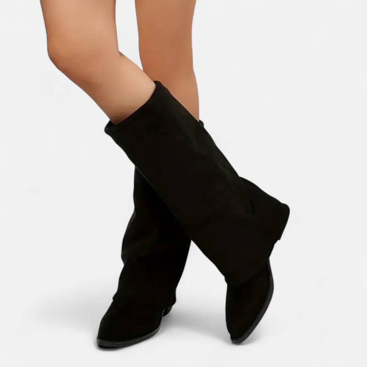 Margot | Relaxed Slouchy Knee High Boots with Chunky Heel