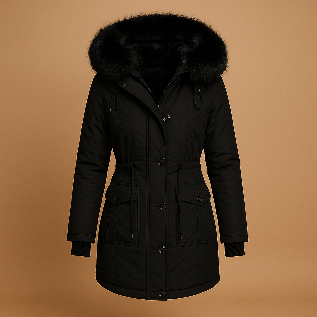 Maria | Effortless Faux Fur Coat with Hooded Parka Silhouette