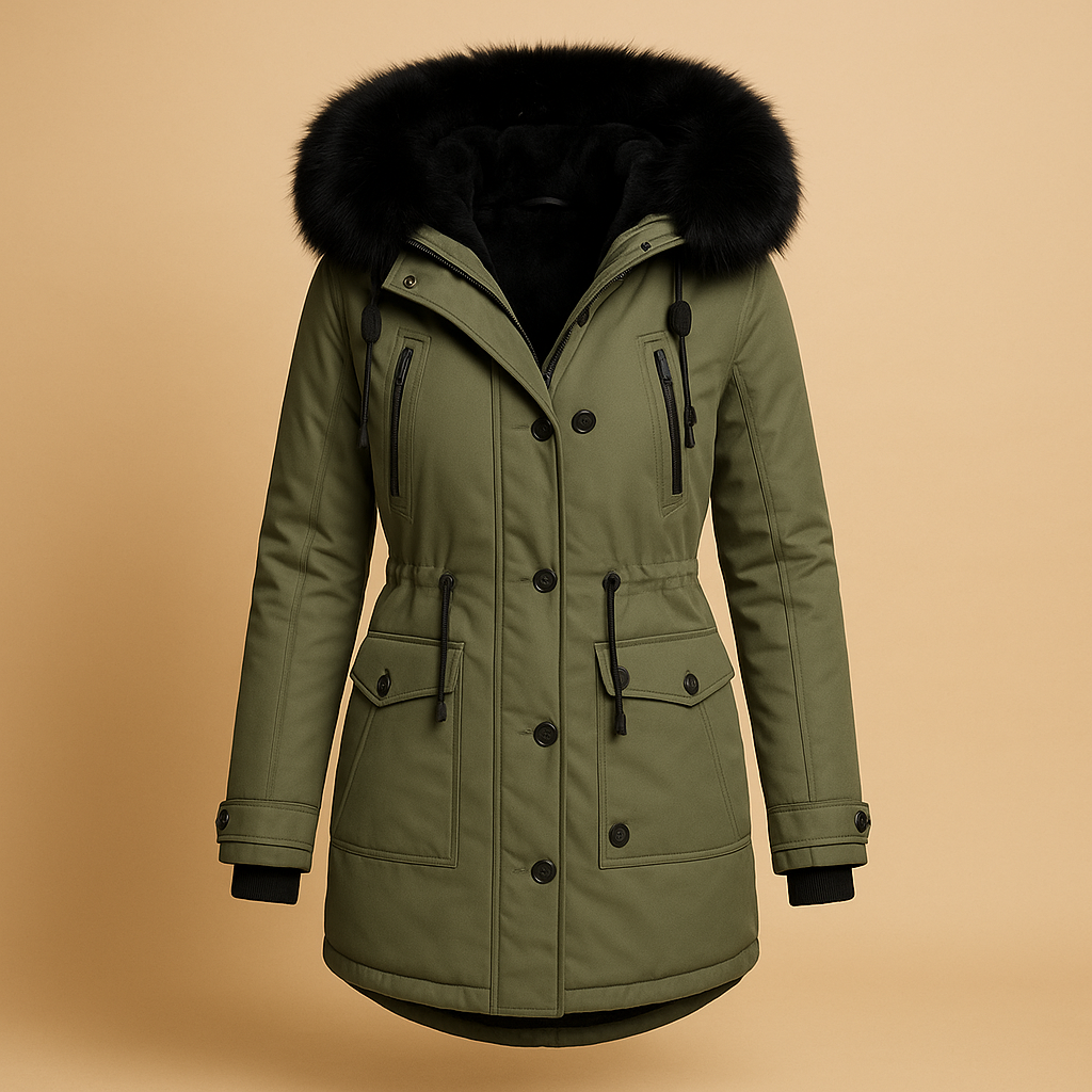 Maria | Effortless Faux Fur Coat with Hooded Parka Silhouette