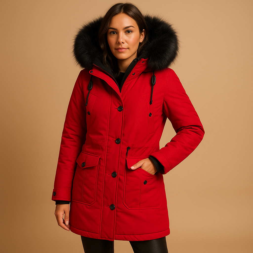 Maria | Effortless Faux Fur Coat with Hooded Parka Silhouette
