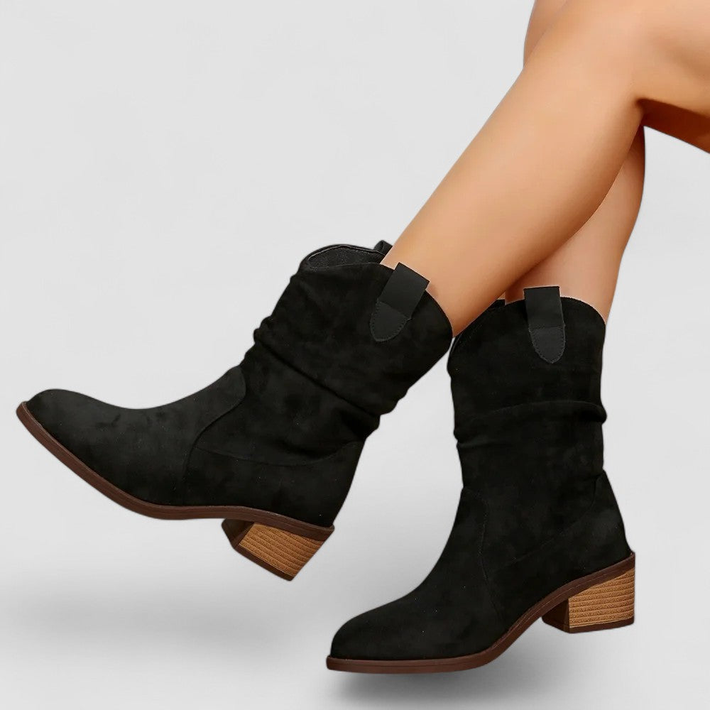 Maria | Sophisticated Slouchy Western Mid-Calf Womens Boots