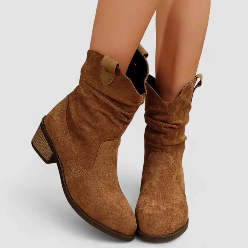 Maria | Sophisticated Slouchy Western Mid-Calf Womens Boots