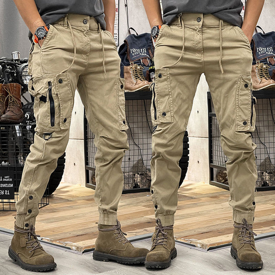 Mason | Graceful Tapered Multi Pocket Cargo Trousers