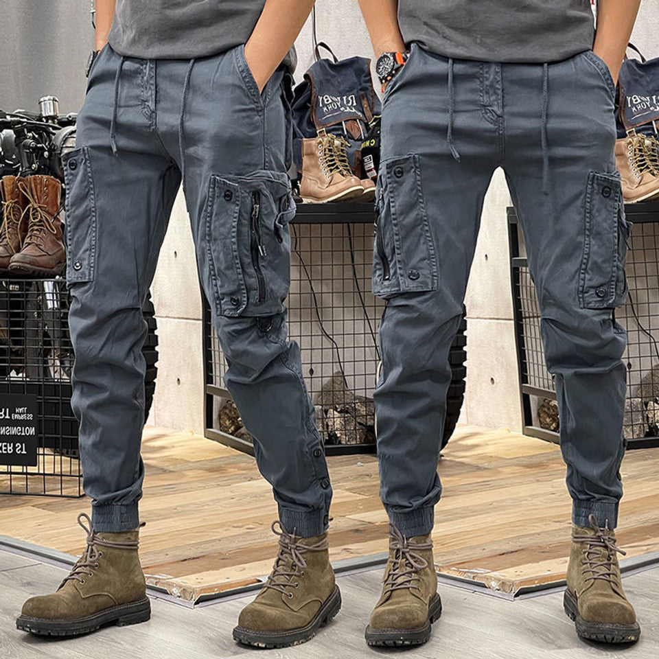 Mason | Graceful Tapered Multi Pocket Cargo Trousers