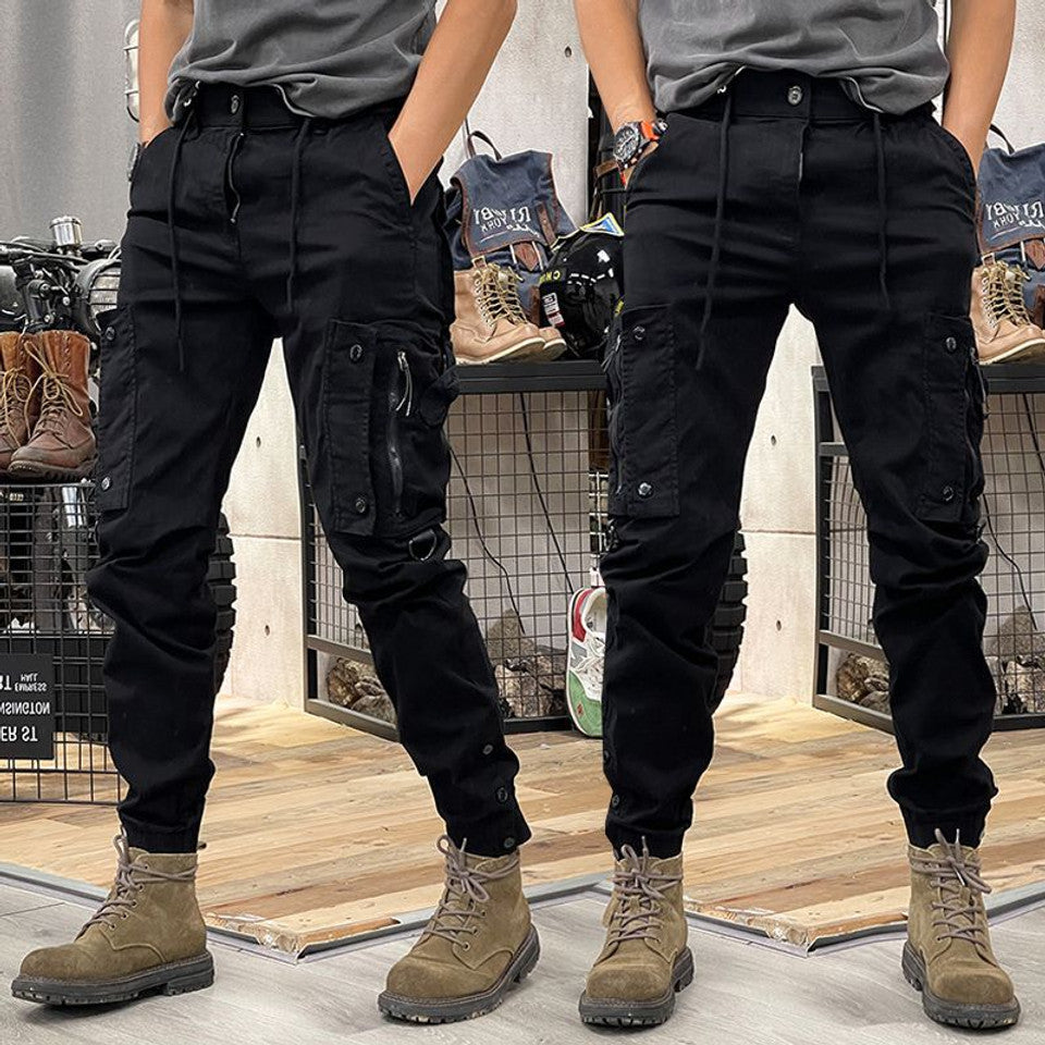 Mason | Graceful Tapered Multi Pocket Cargo Trousers