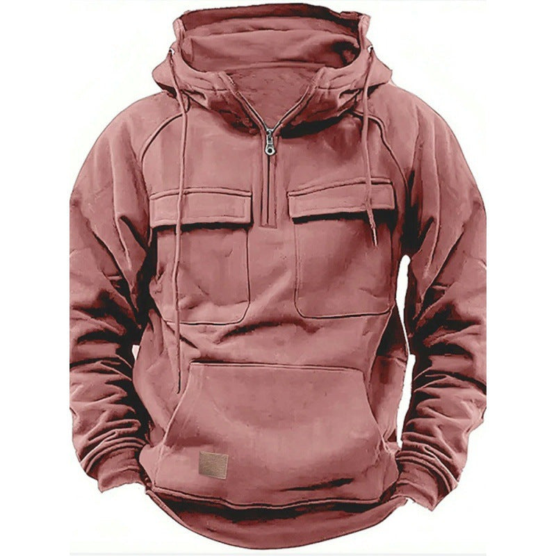 Mason | Refined Utility Pocket Half-Zip Hoodie