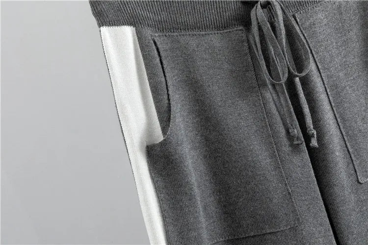 Matilda | Effortless Colourblock Knit Tracksuit Set