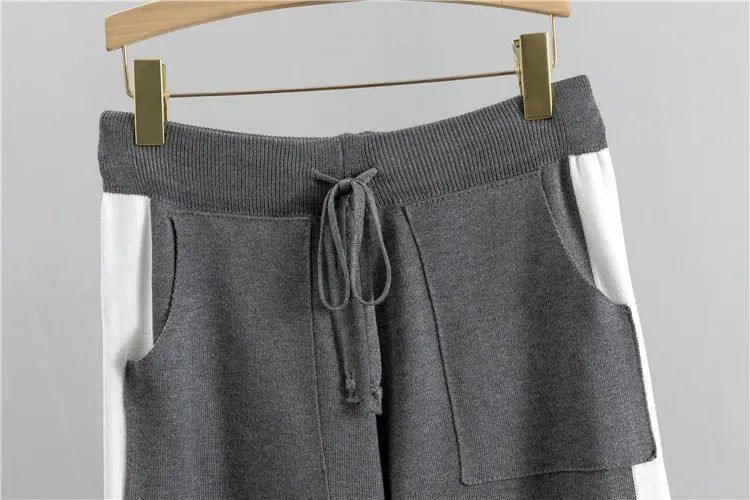 Matilda | Effortless Colourblock Knit Tracksuit Set