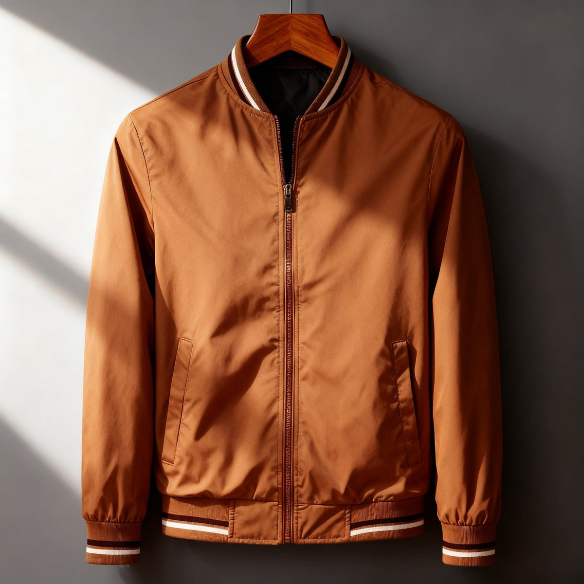 Max | Cosy Waterproof Bomber Jacket with Ribbed Trim