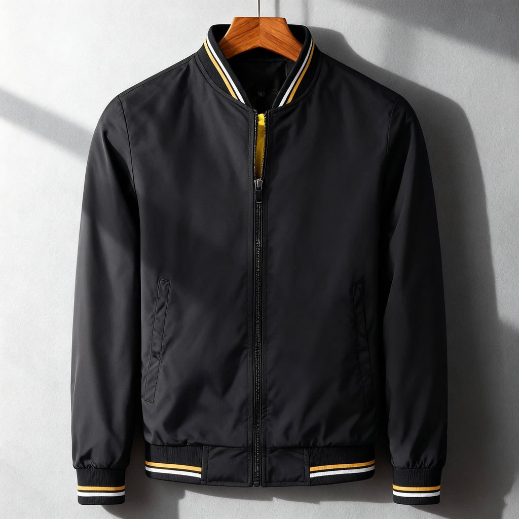 Max | Cosy Waterproof Bomber Jacket with Ribbed Trim