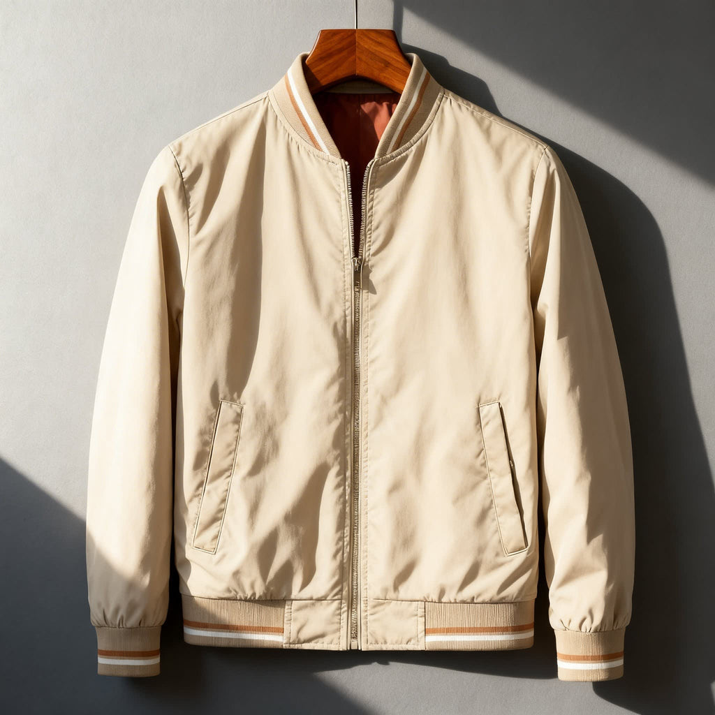 Max | Cosy Waterproof Bomber Jacket with Ribbed Trim