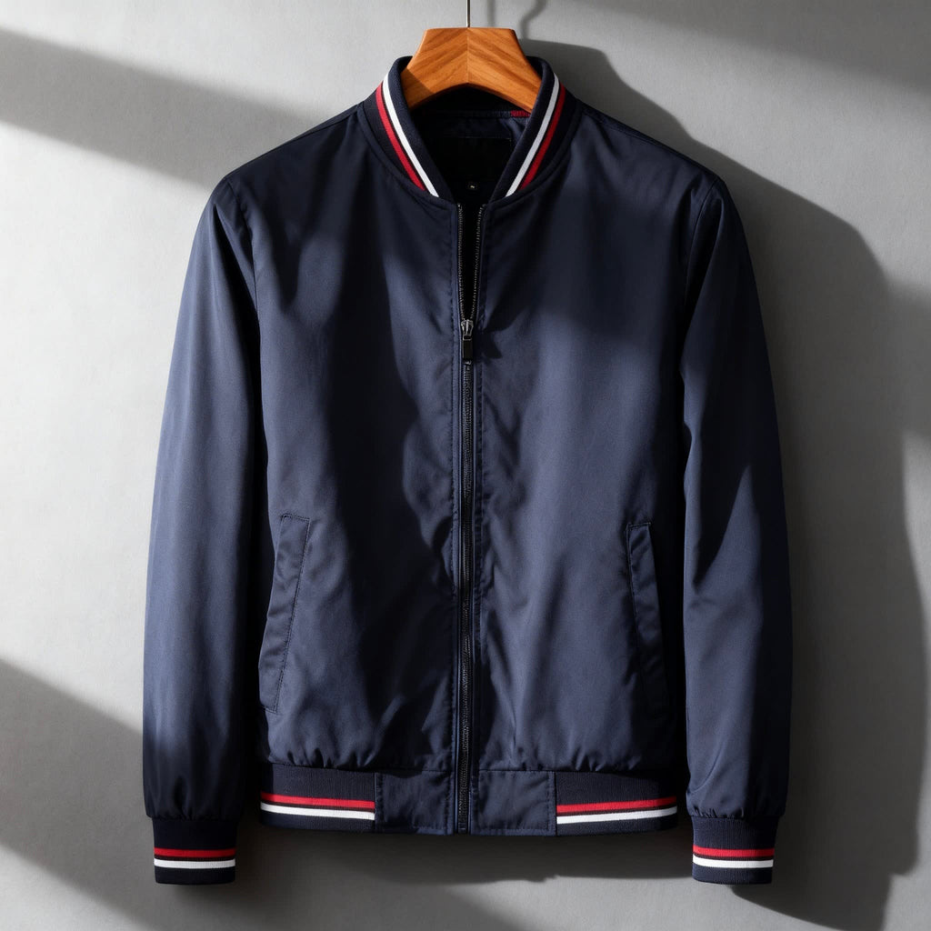 Max | Cosy Waterproof Bomber Jacket with Ribbed Trim