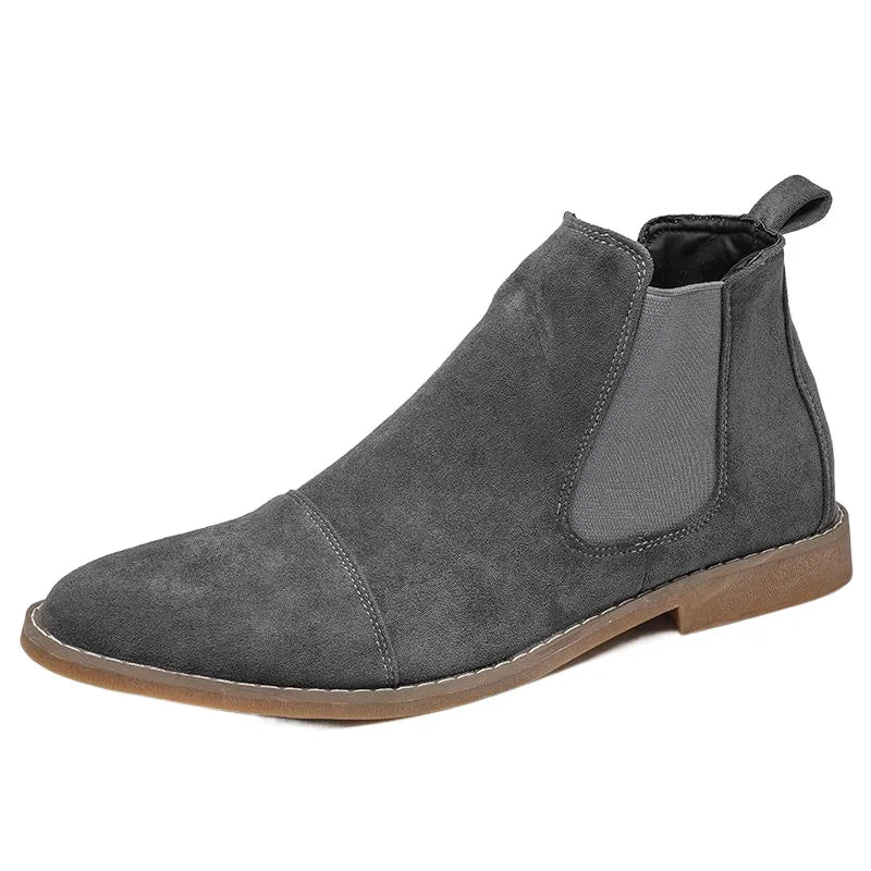 Max | Sophisticated Suede-Look Chelsea Boots with Elastic Side Panels