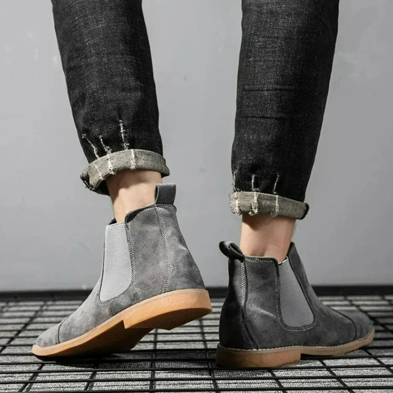 Max | Sophisticated Suede-Look Chelsea Boots with Elastic Side Panels