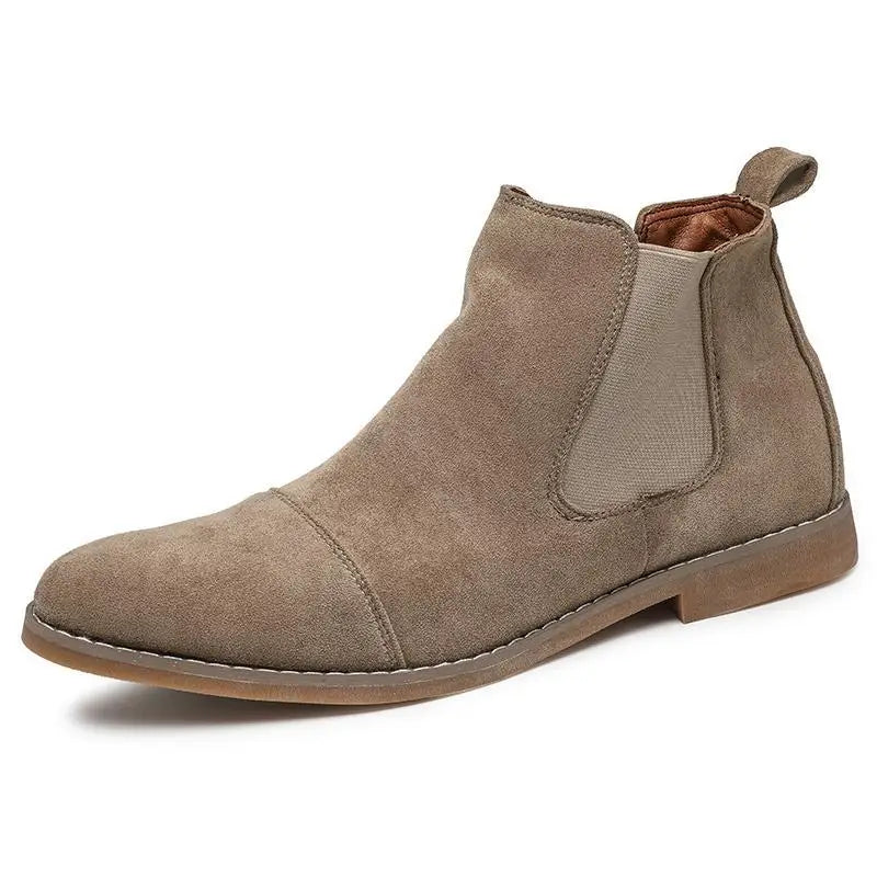 Max | Sophisticated Suede-Look Chelsea Boots with Elastic Side Panels