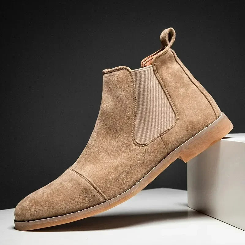 Max | Sophisticated Suede-Look Chelsea Boots with Elastic Side Panels
