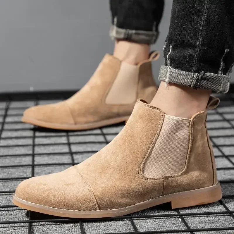 Max | Sophisticated Suede-Look Chelsea Boots with Elastic Side Panels