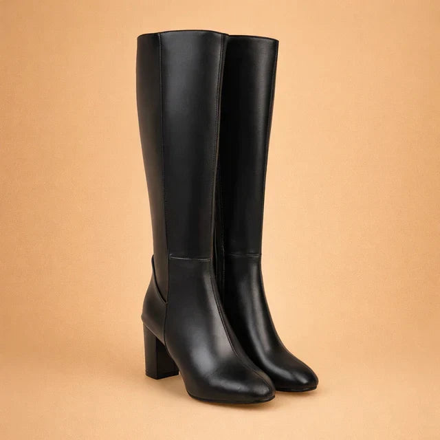 Maya | Graceful Knee High Heeled Boots with Pointed Toe