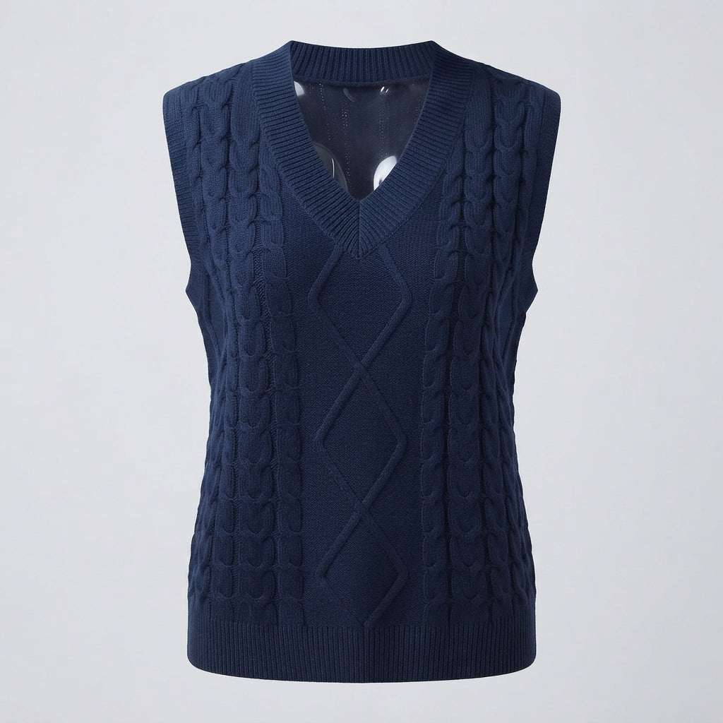 Maya | Timeless V-Neck Womens Knit Jumper Vest