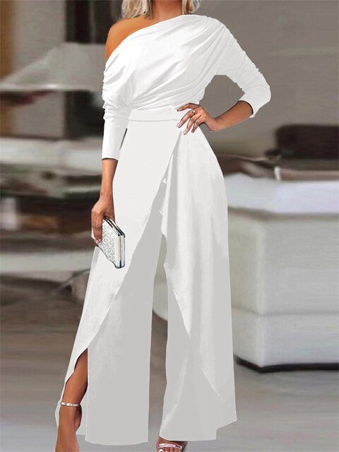 Mia | Classic Off-Shoulder Wide-Leg Jumpsuit