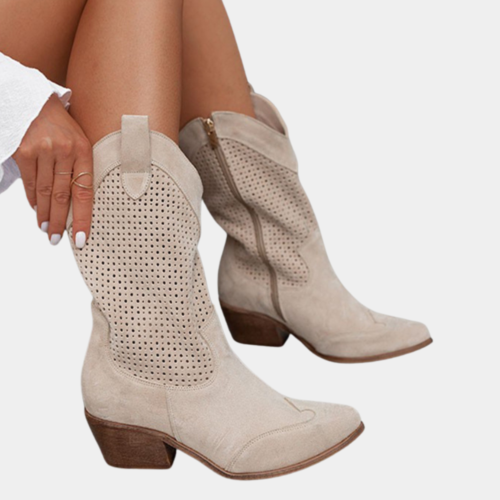 Mia | Effortless Western Cowboy Ankle Boots for Women