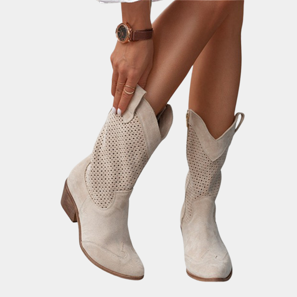 Mia | Effortless Western Cowboy Ankle Boots for Women