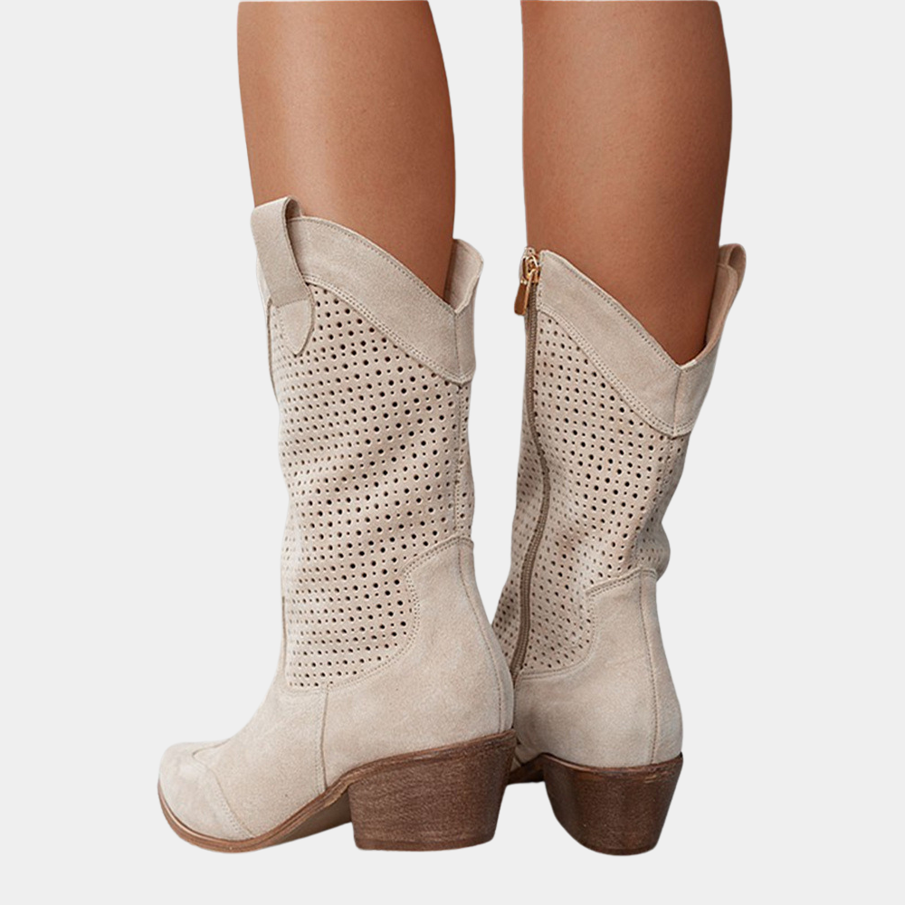 Mia | Effortless Western Cowboy Ankle Boots for Women