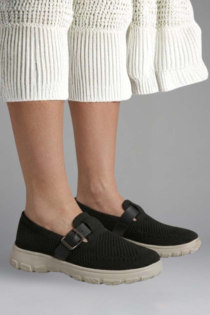 Mia | Relaxed Buckle Strap Slip-On Orthopedic Shoes