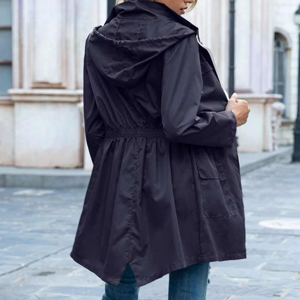 Mia | Relaxed Hooded Waterproof Jacket with Zip Front