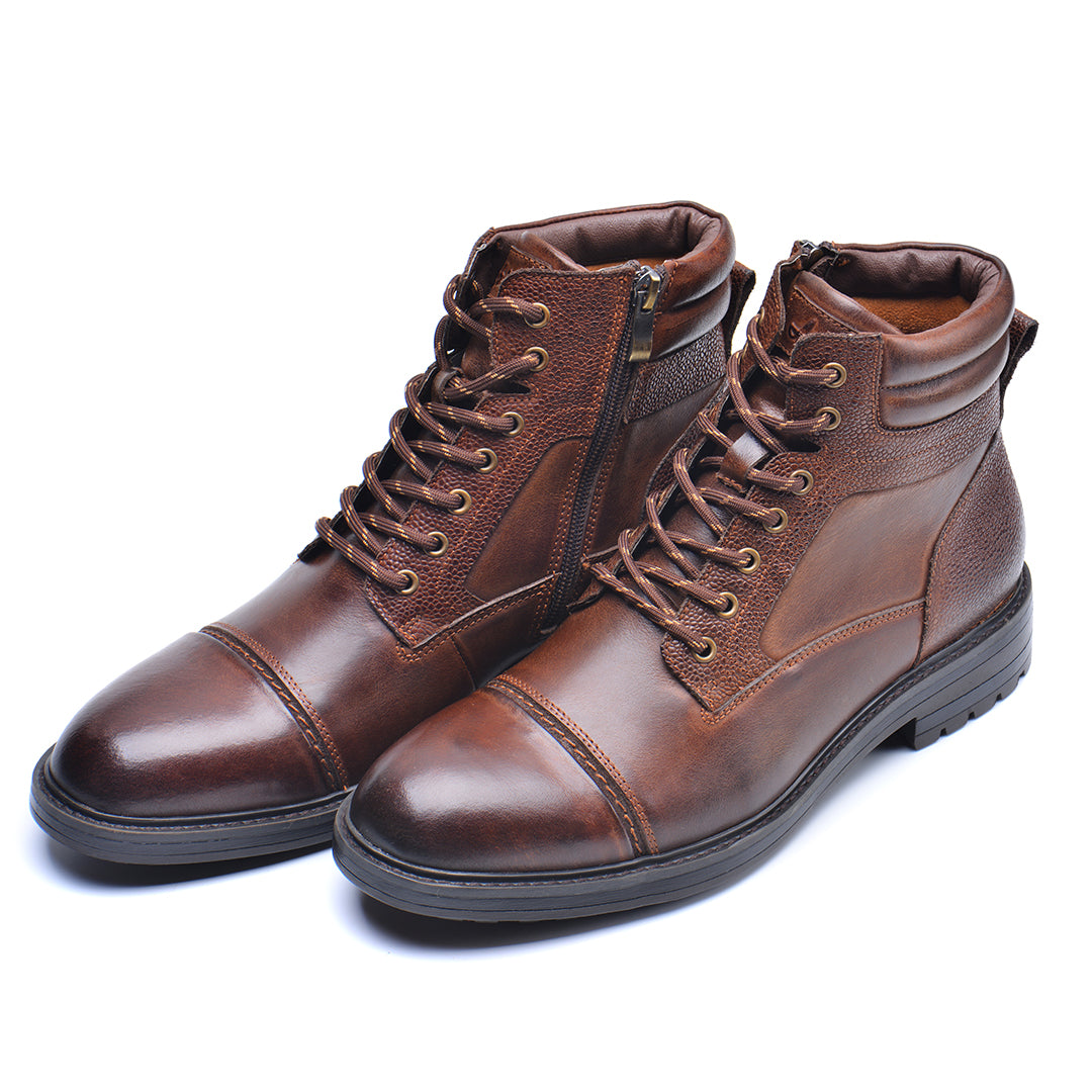 Michael | Cap Toe Lace-Up Ankle Mens Boots