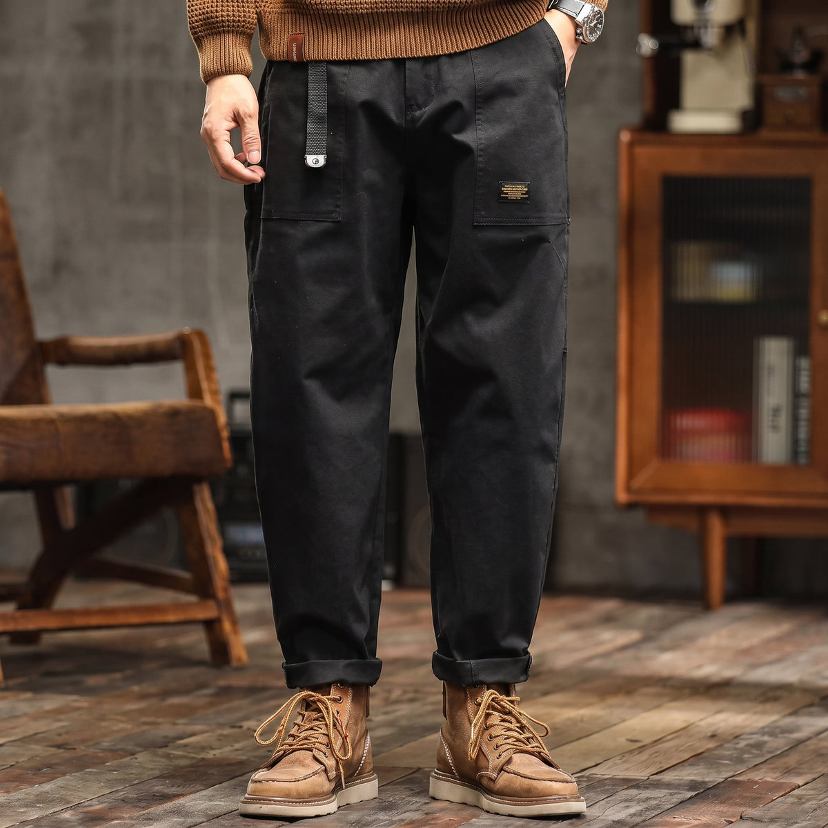 Michael | Relaxed Fit Tapered Mens Cargo Trousers