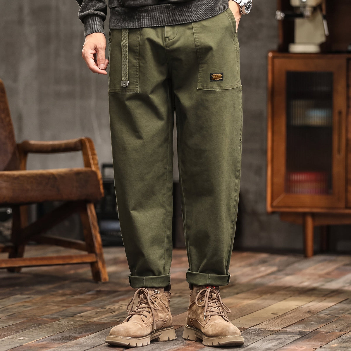 Michael | Relaxed Fit Tapered Mens Cargo Trousers