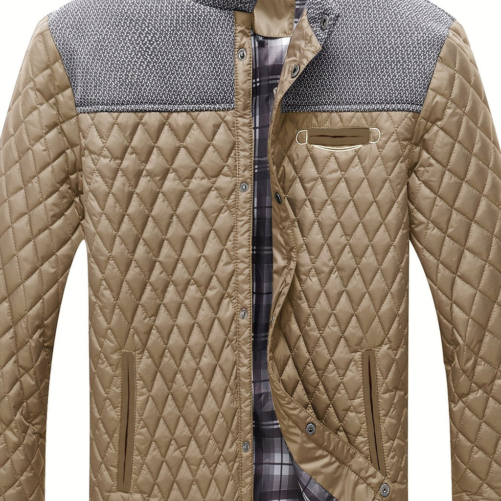 Michael | Relaxed Quilted Stand-Collar Mens Puffer Jacket
