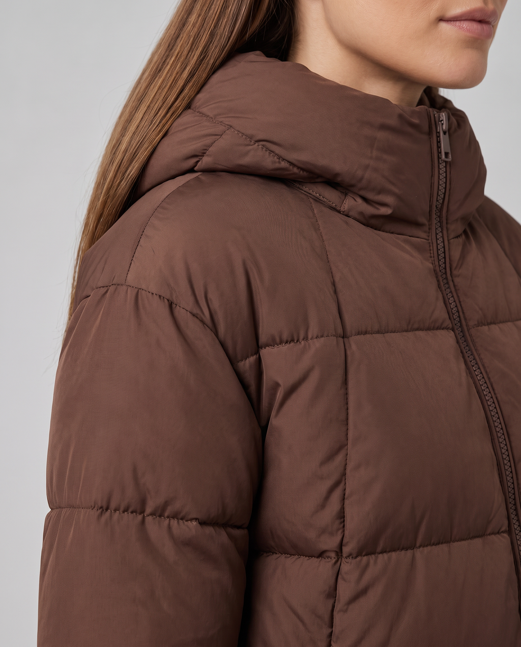 Mila | Chic Long Puffer Coat with Padded Hood