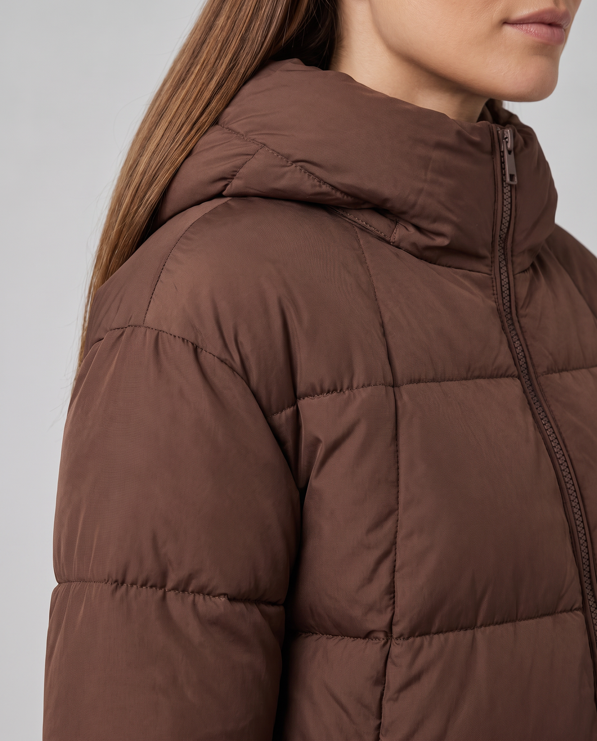 Mila | Chic Long Puffer Coat with Padded Hood