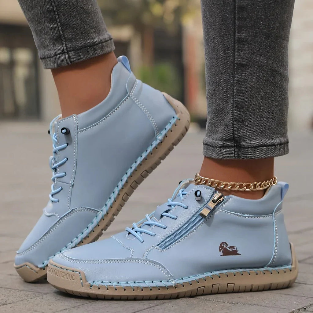 Mila | Lace-Up Side Zip Orthopedic Shoes