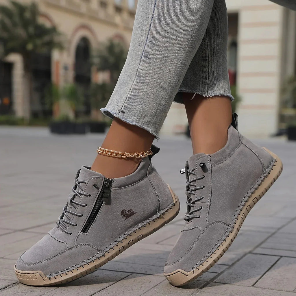 Mila | Lace-Up Side Zip Orthopedic Shoes