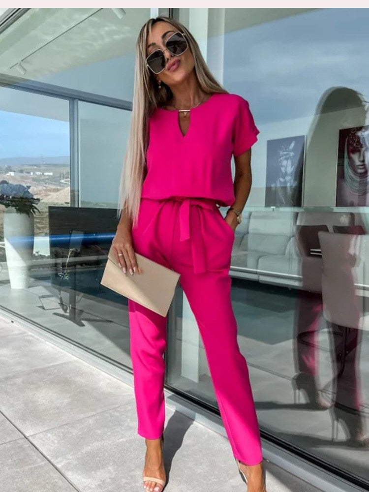 Mila | Relaxed Belted Wide-Leg Jumpsuit