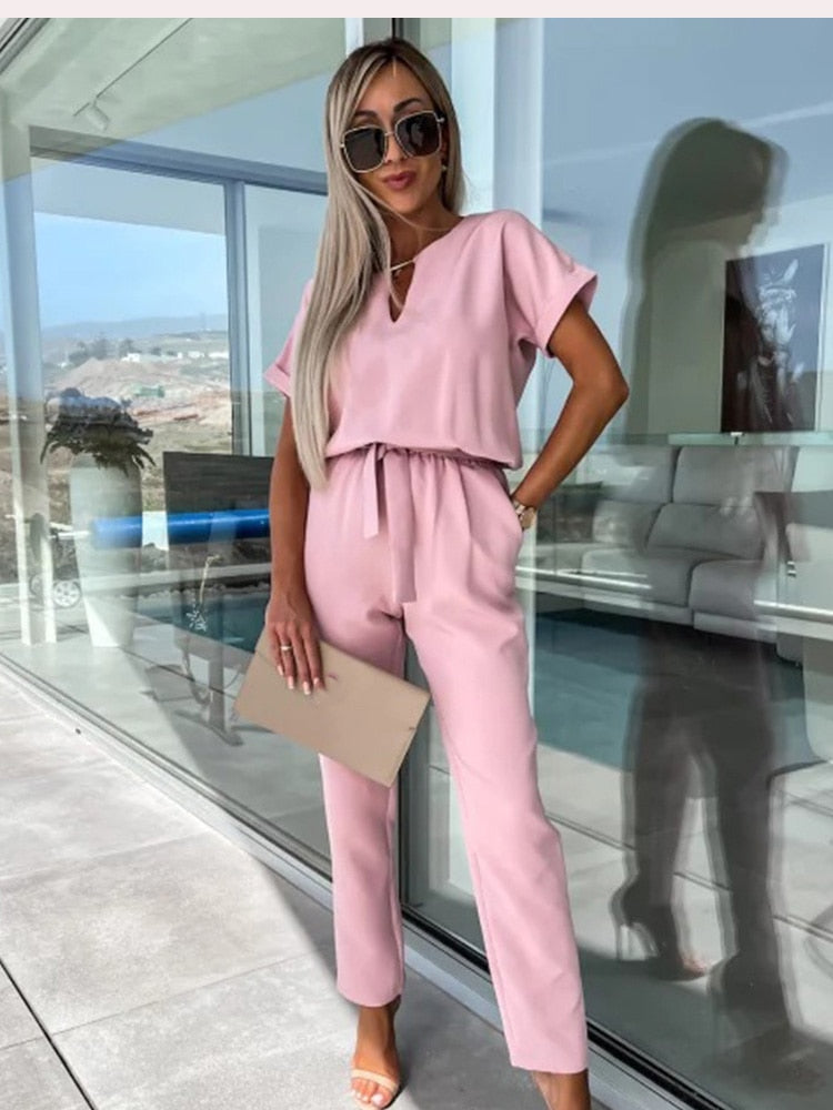 Mila | Relaxed Belted Wide-Leg Jumpsuit