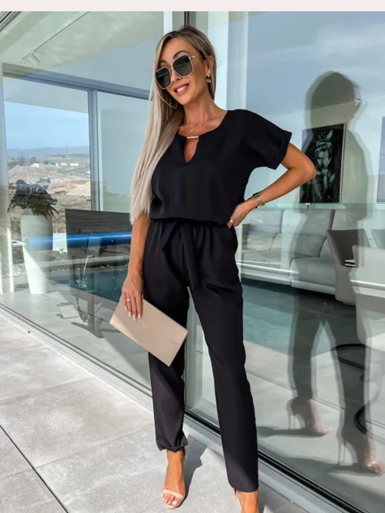Mila | Relaxed Belted Wide-Leg Jumpsuit