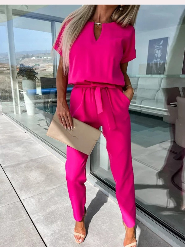 Mila | Relaxed Belted Wide-Leg Jumpsuit
